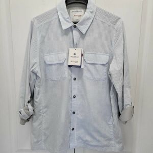 Wind River Button Up Shirt Long Sleeve Roll Tab Sleeve Check Insect Repellent L